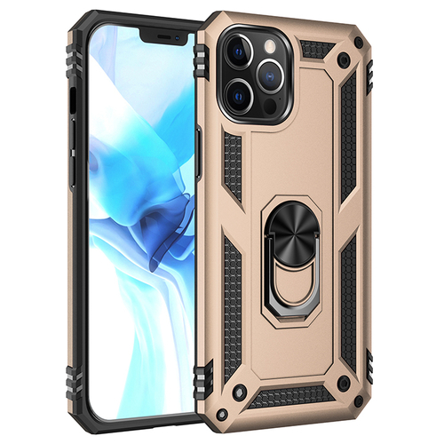 Tech Armor Ring Stand Grip Case with Metal Plate for iPhone 12 /