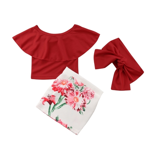 Summer Kid Baby Girls Off Shoulder Tops