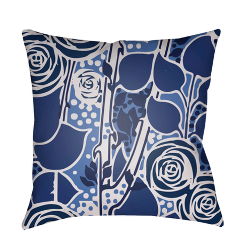 Surya CF023-2020 20 x 20 x 4 in. Chinoiserie Floral Floral Square Thro