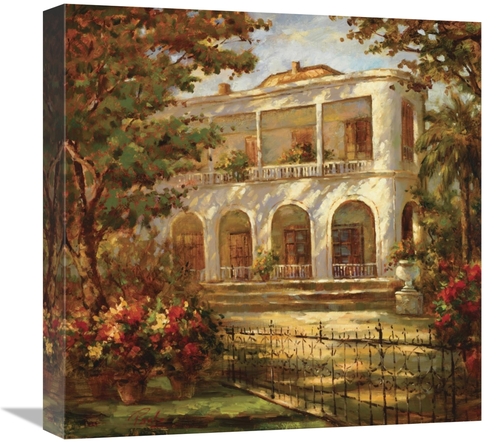 Global Gallery GCS-132492-1818-142 18 x 18 in. Portico At Sunset Art P