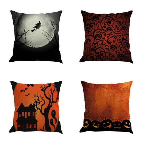 Halloween Cushion Cover Linen Sofa Throw Pillow