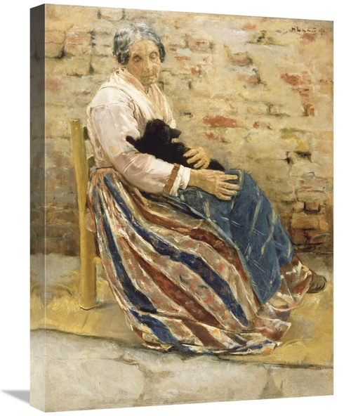 Global Gallery GCS-454802-1824-142 18 x 24 in. An Old Woman with Cat A