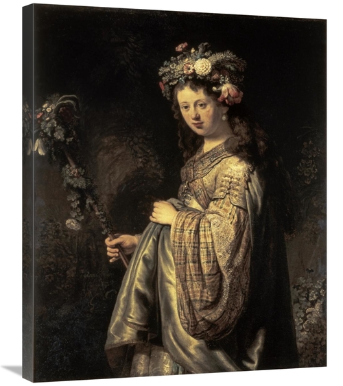 Global Gallery GCS-279592-30-142 30 in. Saskia As Flora Art Print - Re
