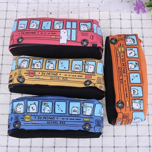 Kawaii Creative School Bus Pencil Case Large