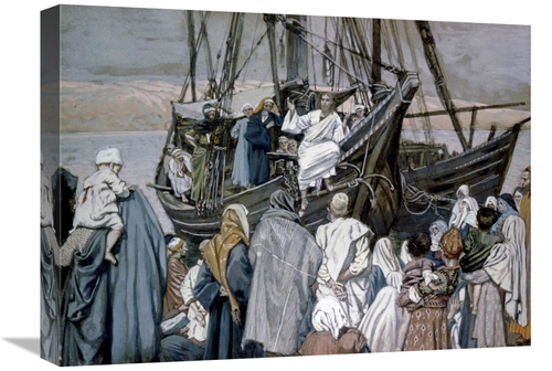 Global Gallery GCS-282912-22-142 22 in. Jesus Preaching on a Boat Art 