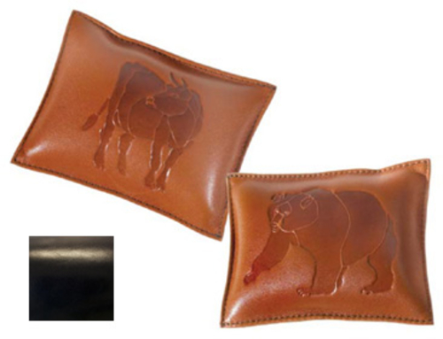 Raika RM 116B BLK 2 Sides Bear and Bull Malleable Paperweight - Black