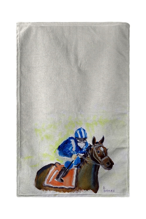 Betsy Drake BT339 30 x 50 in. Horse & Jockey Beach Towel