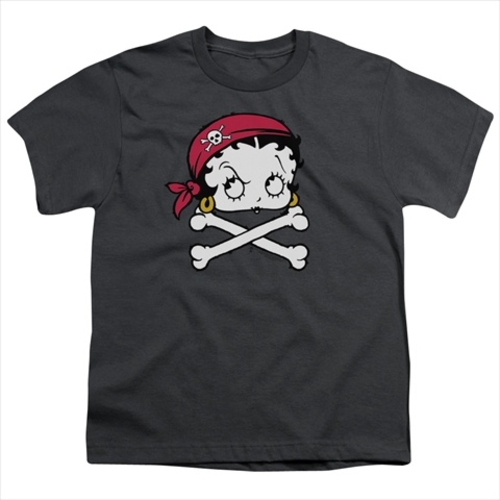 Boop-Pirate - Short Sleeve Youth 18-1 Tee- Charcoal - Extra Large