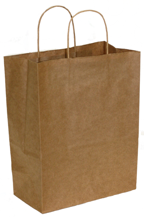 Flexo NT16612PLAIN 16 x 6 x 12 Tote Twist Handle Paper Shopper Kraft&#