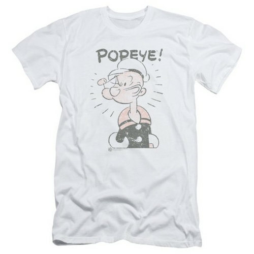 Popeye-Old Seafarer Short Sleeve Adult 30-1 Tee, White - 2X