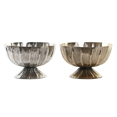 Centerpiece DKD Home Decor 31 x 31 x 20 cm Silver Golden Modern (2