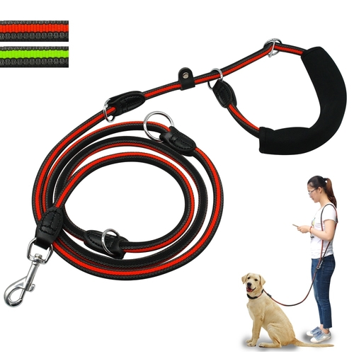 Reflective Dog Leash Hands Free Non slip Dogs