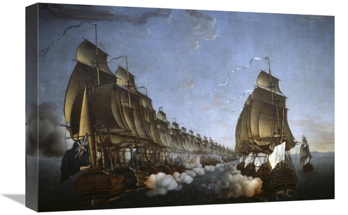 Global Gallery GCS-277038-22-142 22 in. Combat Between the French & En