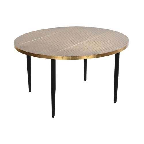 Centre Table DKD Home Decor Glamour Black Golden Wood Metal 85 x 85 x