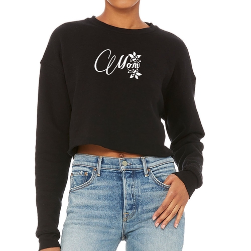 Womens Cropped Graphic Sweatshirt Mom Appreciation for Mothers