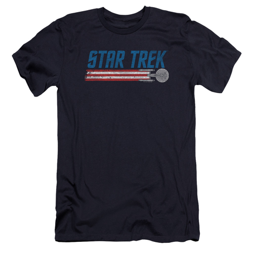 Trevco CBS2328-PSF-1 Star Trek & Americana Enterprise-HBO Short Sleeve