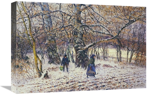 Global Gallery GCS-268643-22-142 22 in. Figures in a Winter Landscape 