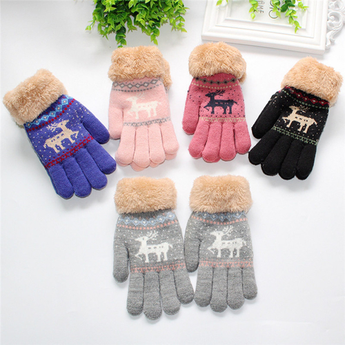 Toddler Baby Kids Winter Gloves Cute Thicken