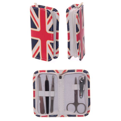 Fun Manicure Set in Union Flag Holder