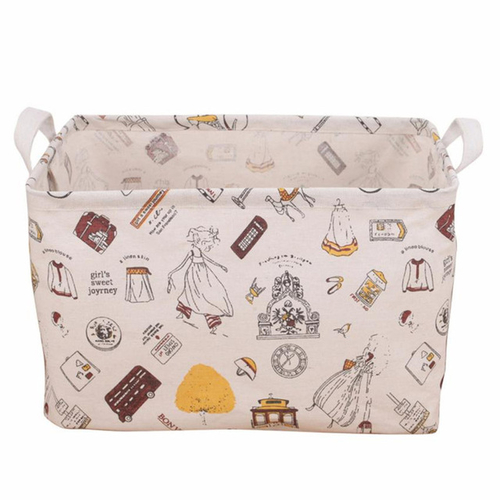 S/M/L Foldable Flower Dest Storage Basket Canvas