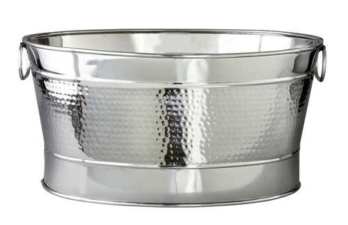 20.5 x 14 x 9 in. Hammered Oval Party Tub