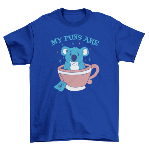 Koala animal in tea cup t-shirt