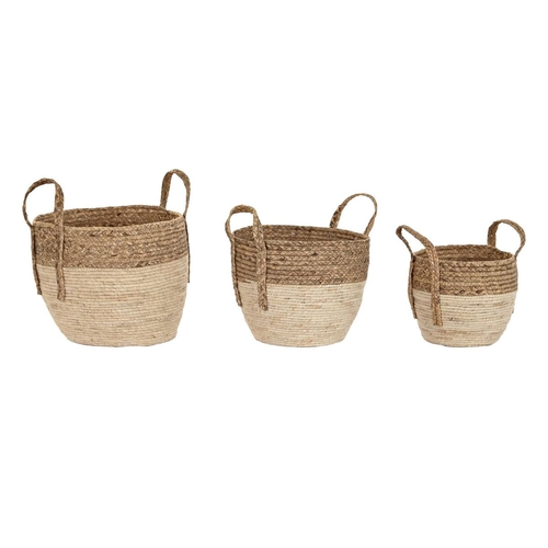 Basket set DKD Home Decor Fibre (38 x 38 x 33 cm)