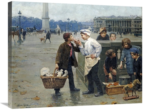 Global Gallery GCS-267857-30-142 30 in. The Little Traders Art Print -