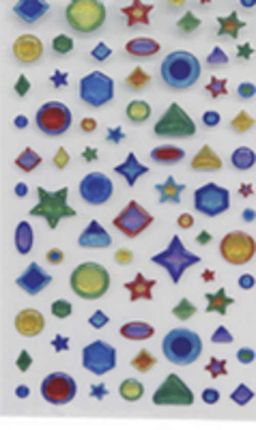 Art Supplies 1691C Peel N Stick Jewels Gemstones- 1 Sheet