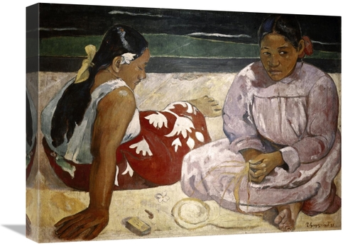 Global Gallery GCS-277657-22-142 22 in. Tahitian Women - On the Beach 