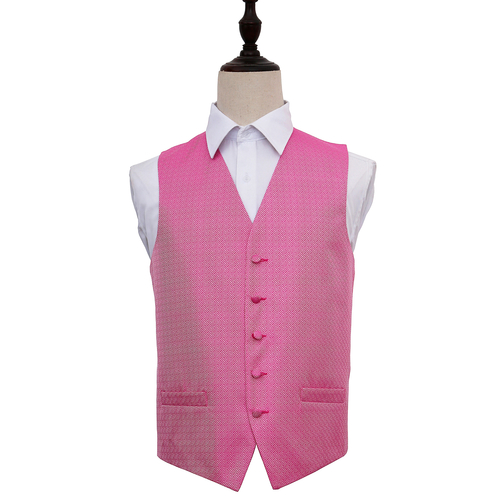 Greek Key Waistcoat - Fuchsia Pink, 50'