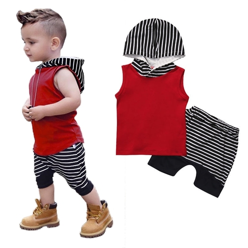2017 Babies kids Striped Casual Hooded Clothing