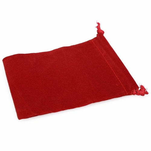 Chessex CHX02374 Suede Cloth Dice Bag, Red - Small