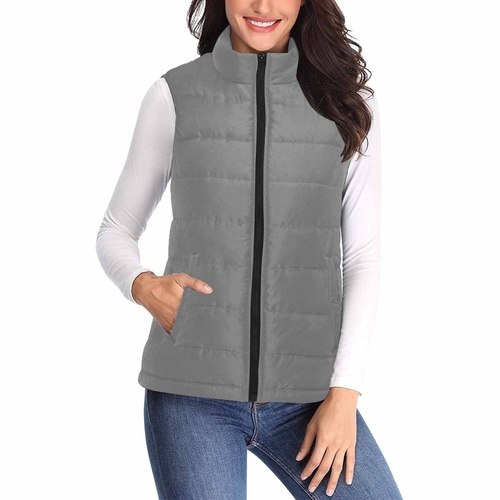 Womens Puffer Vest Jacket / Gray