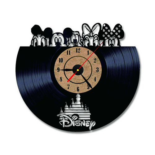 WALT DISNEY HEROES HANDMADE VINYL RECORD WALL CLOCK FAN GIFT