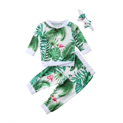 Toddler Newborn Baby Girl Flower Flamingo