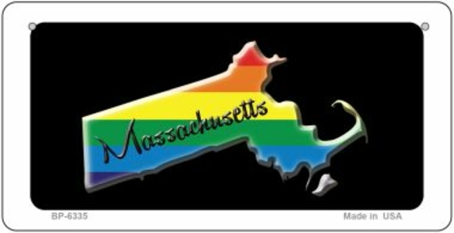 Smart Blonde BP-6335 3 x 6 in. Massachusetts Rainbow State Novelty Met