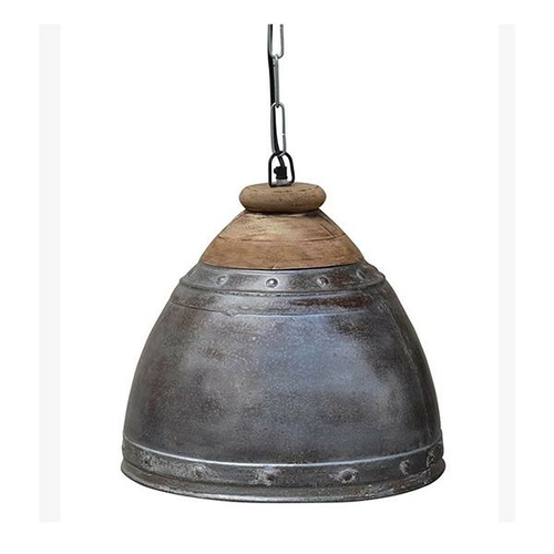 Washed Iron And Wood Lampshade