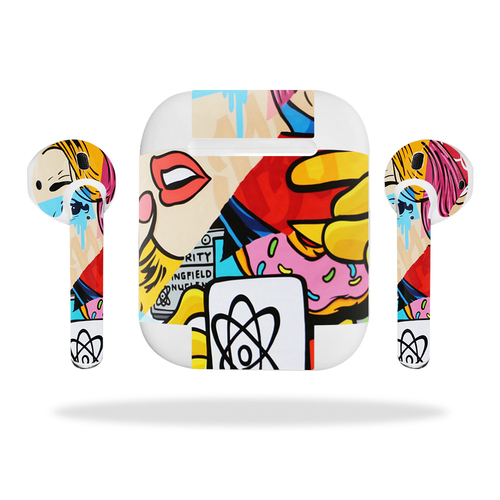 MightySkins APAIPO-Cartoon Mania Skin for Apple AirPods, Cartoon M