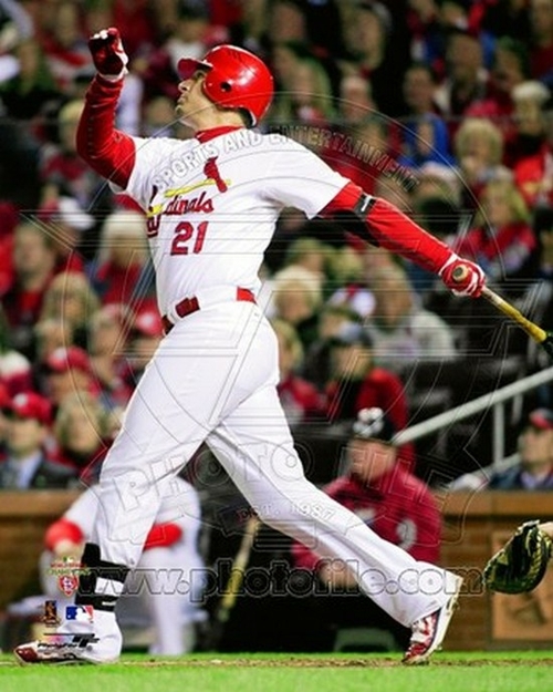 Photofile PFSAAOF11901 Allen Craig Home Run Game 7 of the 2011 MLB Wor