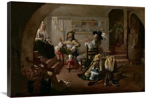 Global Gallery GCS-459993-2436-142 24 x 36 in. Interior with Soldiers 