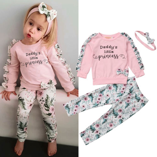 Cute Kids Baby Girl Sets Princess Autumn