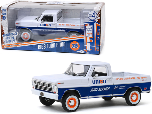 1968 Ford F-100 Pickup Truck White and Blue \Union 76 Auto Service\"