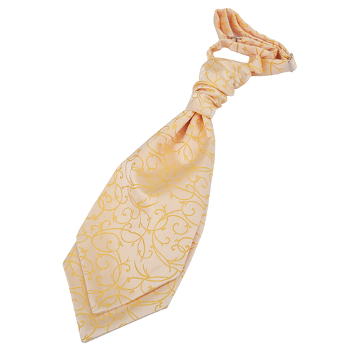 Swirl Pre-Tied Ruche Cravat - Boys - Gold