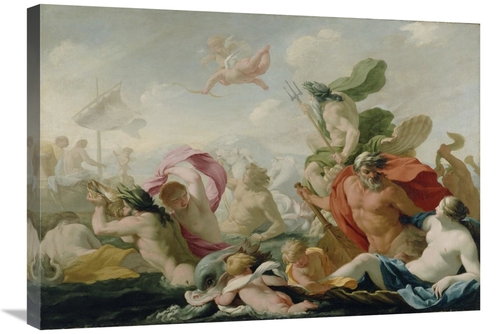 Global Gallery GCS-459877-30-142 30 in. Marine Gods Paying Homage to L