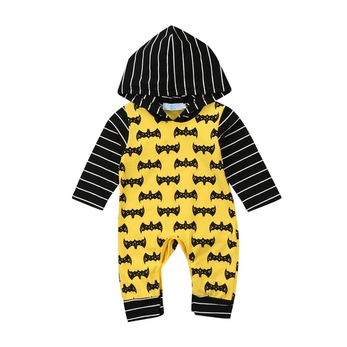 Yellow Bat Long Sleeve 2Pcs Newborn Baby Boy