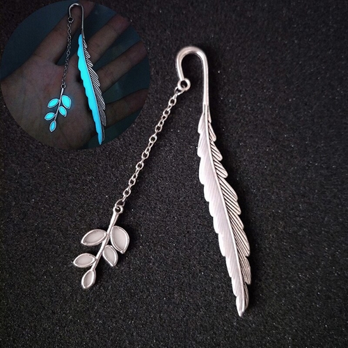 Vintage Leaf Elf Bookmark Label Read Maker Feather