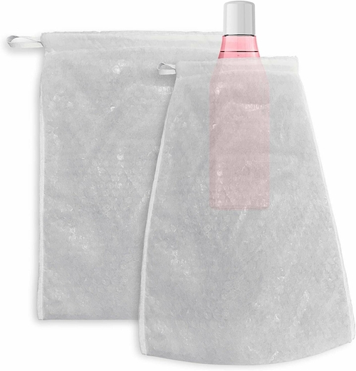 Pack of 10 Drawstring Bubble Out Bags 12 x 16. White Bubble Bags