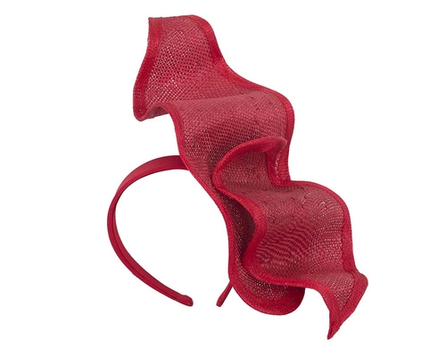 Fancy red racing  fascinator for  Cup Derby  MA658R