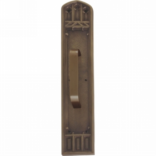 Brass Accents A04-P5841-TRD-486 Oxford Pull Plate with Traditional Pul